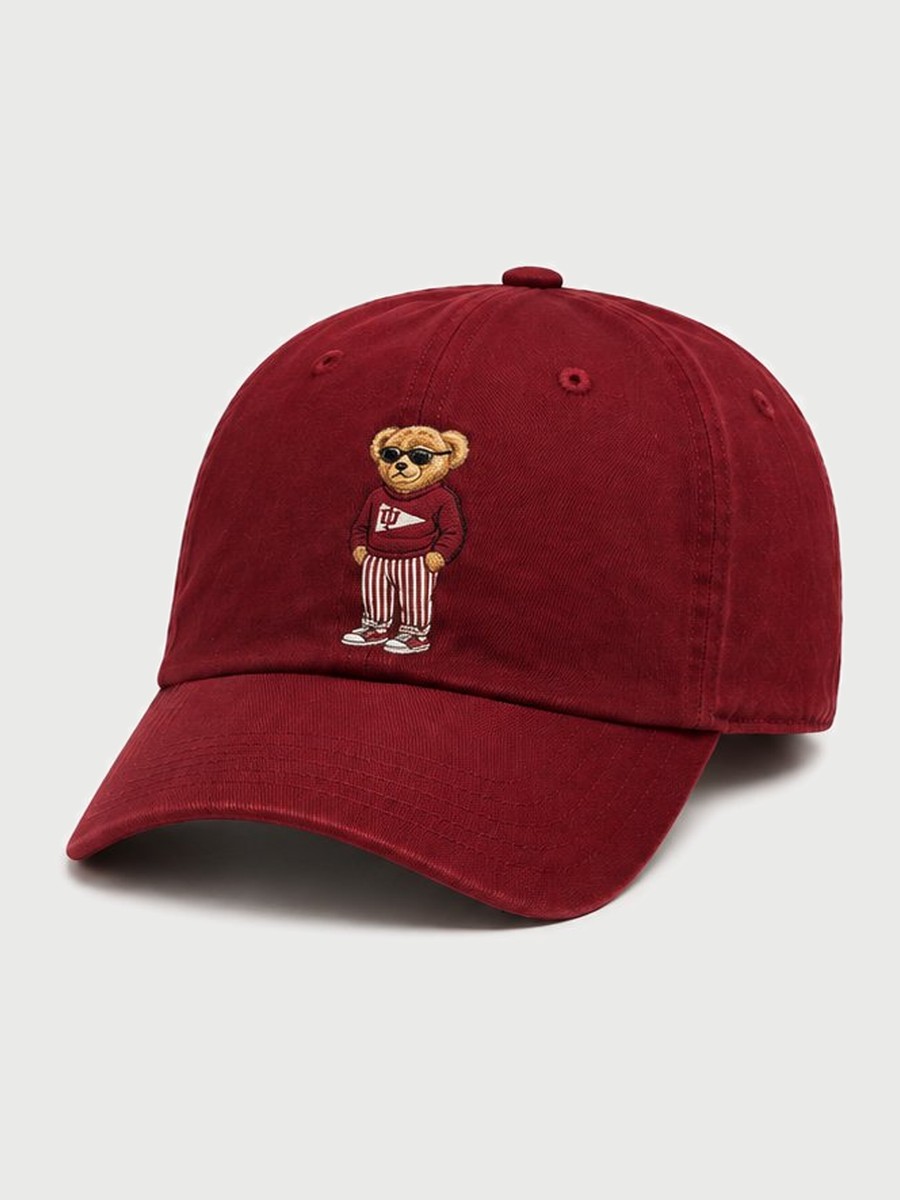 Crimson cap with the IU prep bear embroidered on the front.